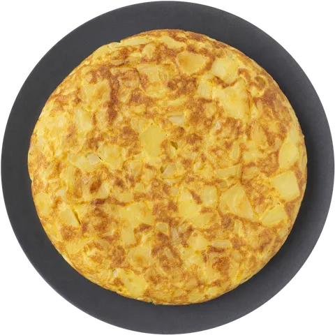 Tortilla espagnole aux pommes de terre dans une assiette